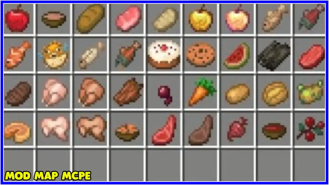 Play More Food Bedrock Addon MCPE as an online game More Food Bedrock Addon MCPE with UptoPlay
