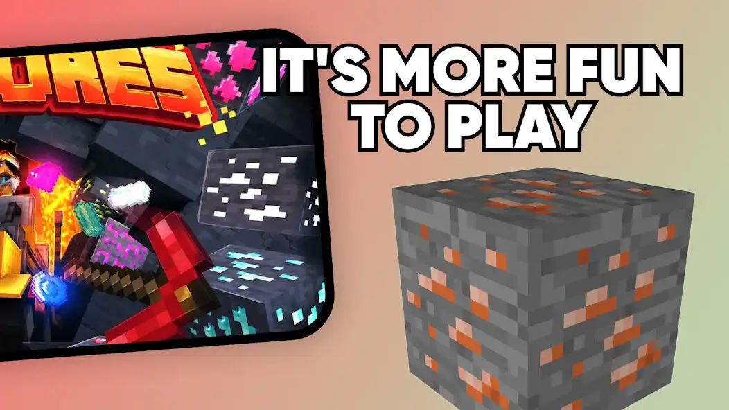 Play More Ores Mod for Minecraft PE as an online game online More Ores Mod for Minecraft PE with UptoPlay Play More Ores Mod for Minecraft PE as an online game More Ores Mod for Minecraft PE with UptoPlay