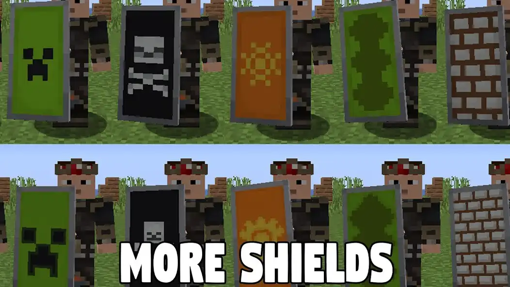 Play More Shields Mod Minecraft PE as an online game More Shields Mod Minecraft PE with UptoPlay