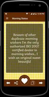 Play Morning Status Play Morning Status