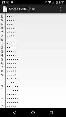 Play Morse Code Chart