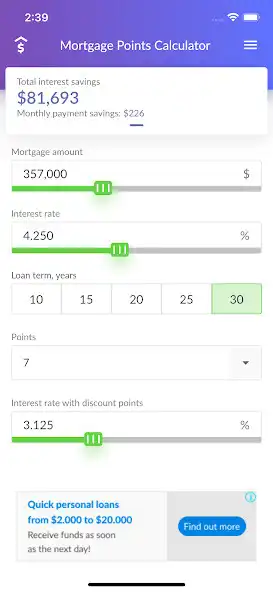 Play Mortgage Points Calculator  and enjoy Mortgage Points Calculator with UptoPlay