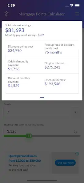 Play Mortgage Points Calculator as an online game Mortgage Points Calculator with UptoPlay