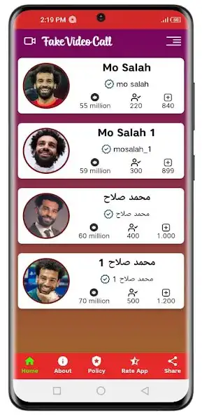 Play Mo salah video call /prank as an online game Mo salah video call /prank with UptoPlay