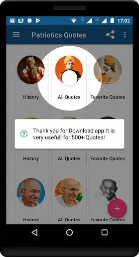 Play Motivational Quotes(Kalam, Gandhi , Vivekananda)