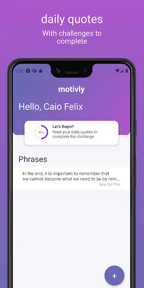 Play Motivly: Daily Quotes, Motivation, Stay Productive as an online game Motivly: Daily Quotes, Motivation, Stay Productive with UptoPlay