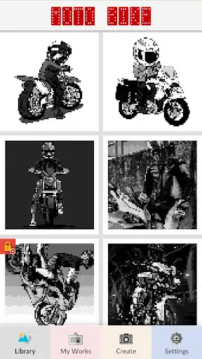 Play Moto Bike - Pixel Art as an online game Moto Bike - Pixel Art with UptoPlay