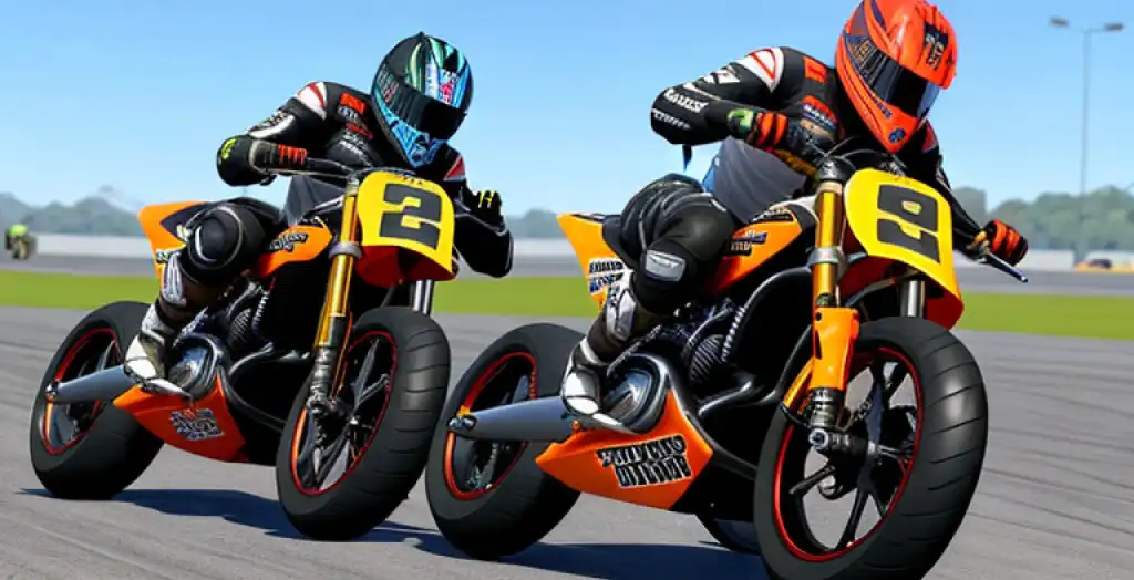 Play Moto Bike Racing Game 2023 as an online game Moto Bike Racing Game 2023 with UptoPlay