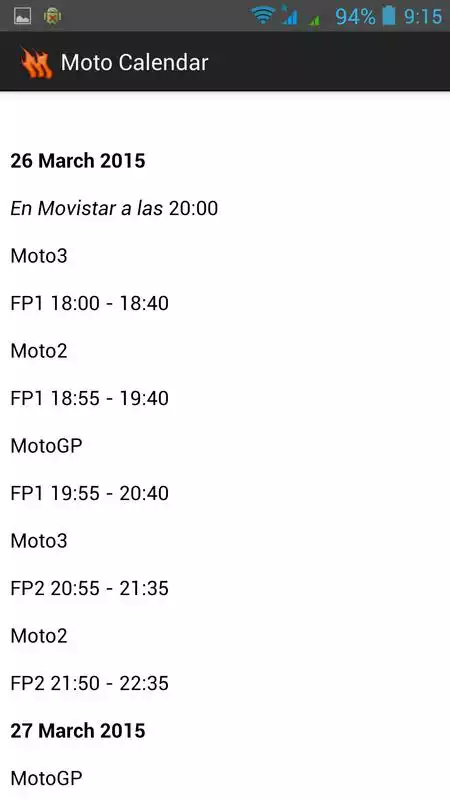 Play Moto Calendar