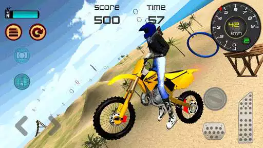 Play Motocross Beach Jumping 3D as an online game Motocross Beach Jumping 3D with UptoPlay