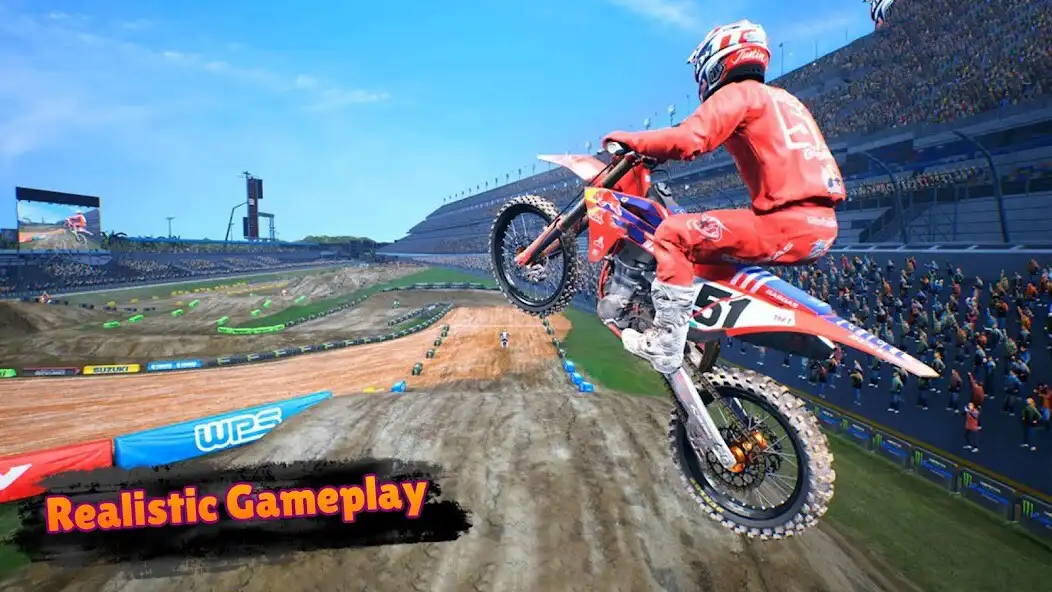 Play Motocross Stunt Bike Racing 3d as an online game Motocross Stunt Bike Racing 3d with UptoPlay