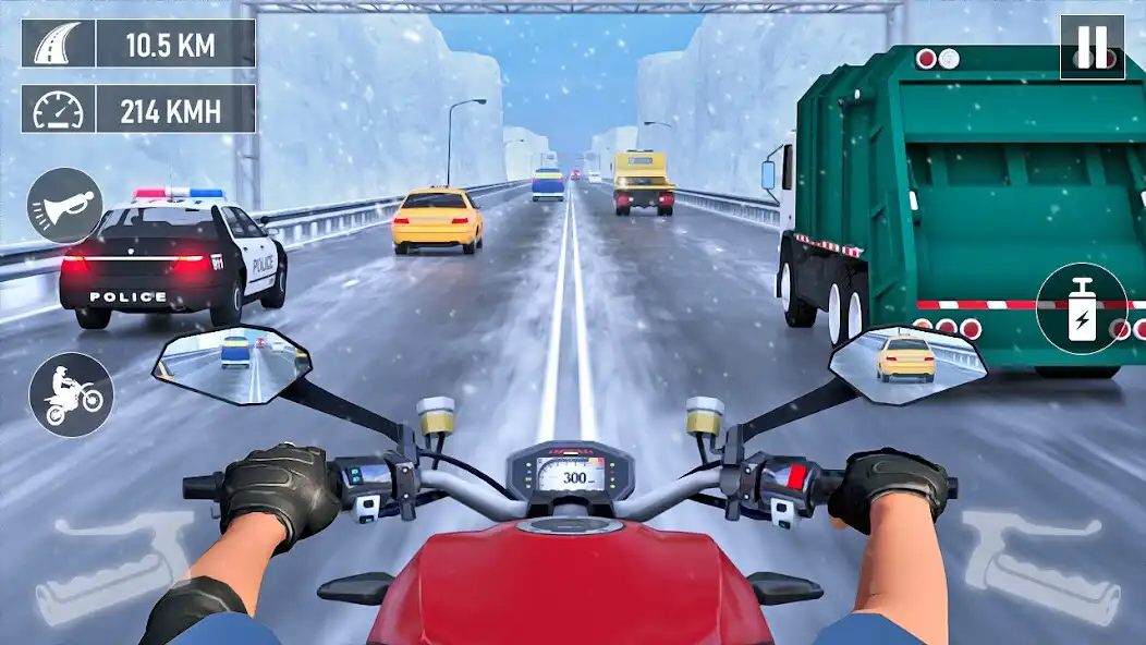 Play Motorcycle Traffic Racing Game as an online game Motorcycle Traffic Racing Game with UptoPlay