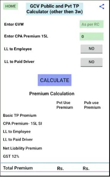 Play Motor TP Premium Calculator as an online game Motor TP Premium Calculator with UptoPlay