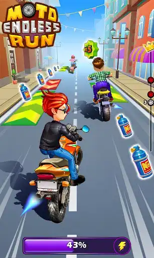 Play Moto Runner 3D as an online game Moto Runner 3D with UptoPlay