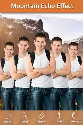 Play Mountain echo magic photo effect