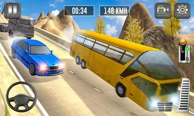 Play Mountain Hilly Tracks Bus Racing 3D