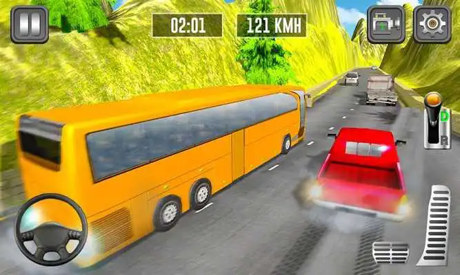 Play Mountain Hilly Tracks Bus Racing 3D