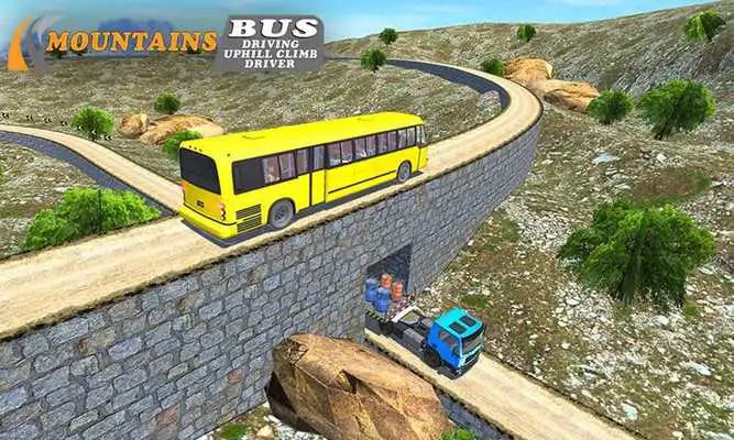 Play Mountains Bus Driving : Uphill Climb Driver
