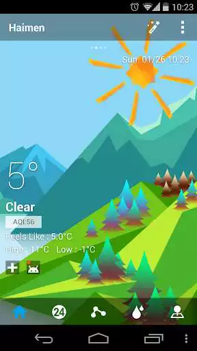 Play Mount Background GO Weather  and enjoy Mount Background GO Weather with UptoPlay