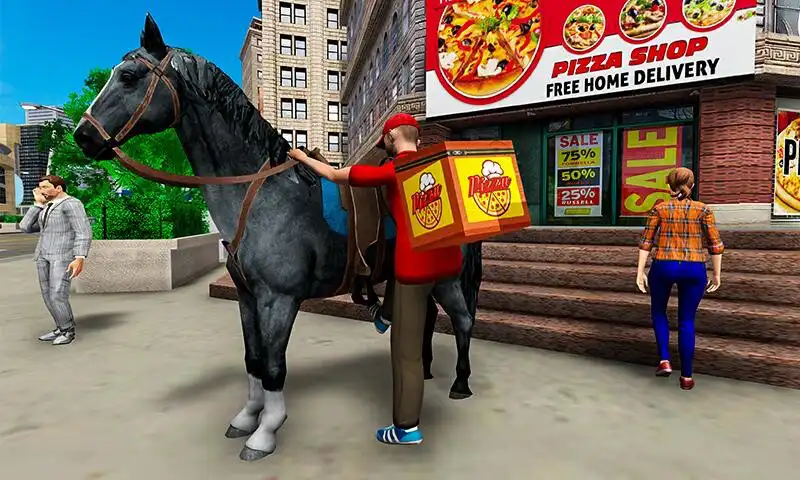 Play Mounted Horse Riding Pizza  and enjoy Mounted Horse Riding Pizza with UptoPlay