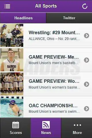 Play APK Mount Union Front Row  and enjoy Mount Union Front Row with UptoPlay com.prestosports.mountunion