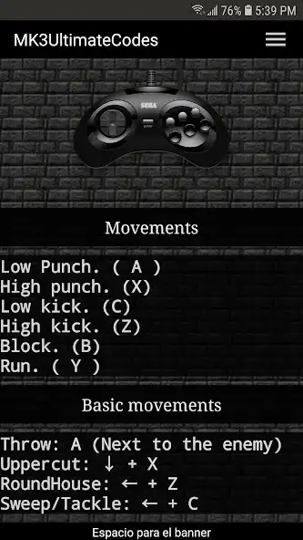 Play Movement for MK3Ultimamte  and enjoy Movement for MK3Ultimamte with UptoPlay