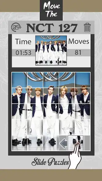 Play Move the Slide Puzzles NCT127 as an online game Move the Slide Puzzles NCT127 with UptoPlay