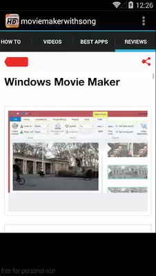 Play Movie Maker Audio and Photos