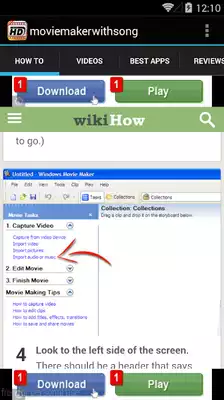 Play Movie Maker with Added Audio