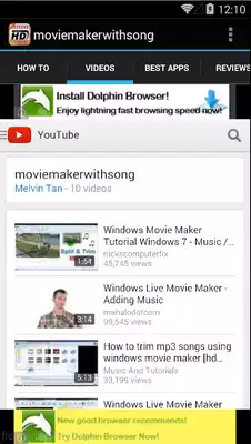 Play Movie Maker with Added Audio