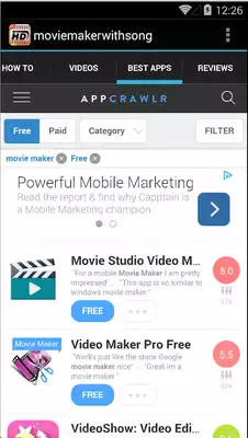 Play Movie Maker with Added Audio