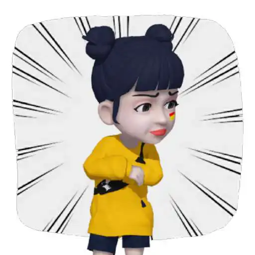 Play moving stickers for whatsapp - girl wastickerapps APK