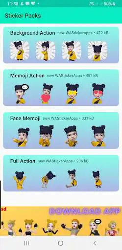 Play moving stickers for whatsapp - girl wastickerapps  and enjoy moving stickers for whatsapp - girl wastickerapps with UptoPlay