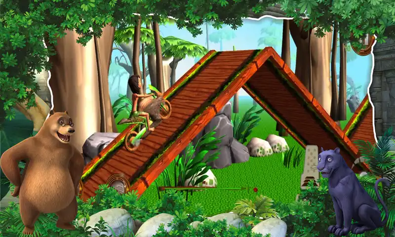 Play Mowgli Ramp Stunt Bike Game as an online game Mowgli Ramp Stunt Bike Game with UptoPlay