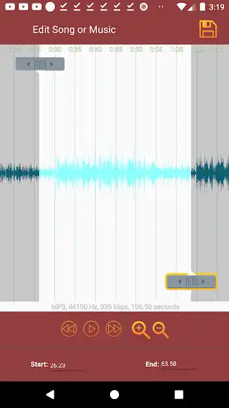Play Mp3 Cutter and Ringtone Cutter as an online game Mp3 Cutter and Ringtone Cutter with UptoPlay