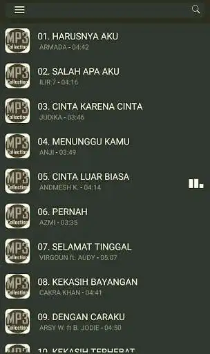 Play Mp3 Offline Top Hits Indonesia  and enjoy Mp3 Offline Top Hits Indonesia with UptoPlay