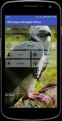 Play MP3 player with Egale Photos