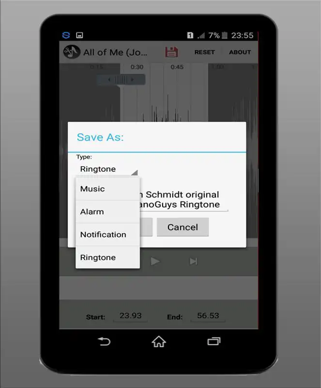 Play mp3 to ringtones