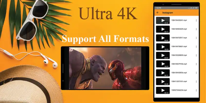 Play MP4 Video Player 2021: Support All Formats  and enjoy MP4 Video Player 2021: Support All Formats with UptoPlay