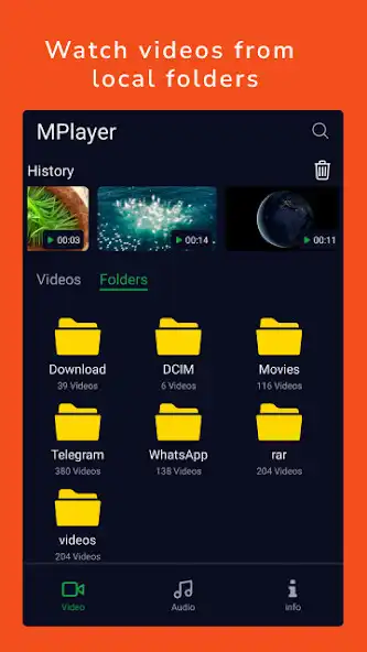 Play Mplayer-All Video Player as an online game Mplayer-All Video Player with UptoPlay