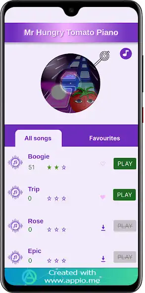 Play Mr hungry tomato Piano as an online game Mr hungry tomato Piano with UptoPlay