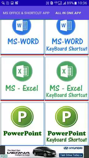 Play MS OFFICE TUTORIAL  SHORTCUT OFFLINE APP