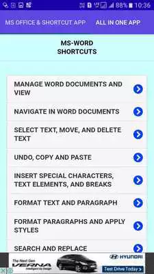Play MS OFFICE TUTORIAL  SHORTCUT OFFLINE APP