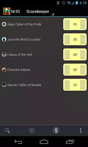 Play APK M:tG Scorekeeper  and enjoy M:tG Scorekeeper with UptoPlay com.stats.mtg