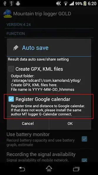 Play MT logger G-Calendar connect as an online game MT logger G-Calendar connect with UptoPlay