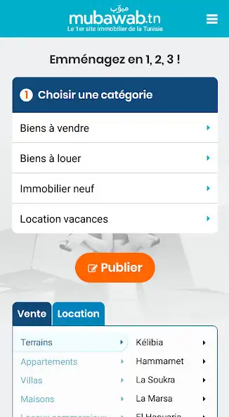 Play Mubawab - Immobilier de la Tunisie as an online game Mubawab - Immobilier de la Tunisie with UptoPlay