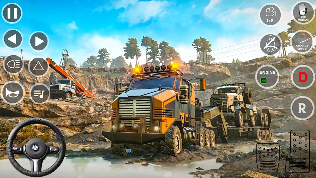 Play Mud Truck Simulator 2023 as an online game Mud Truck Simulator 2023 with UptoPlay