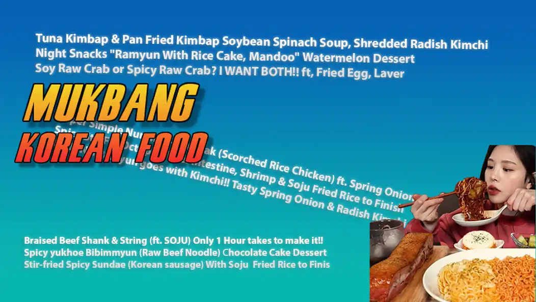 Play Mukbang Korean Food as an online game Mukbang Korean Food with UptoPlay