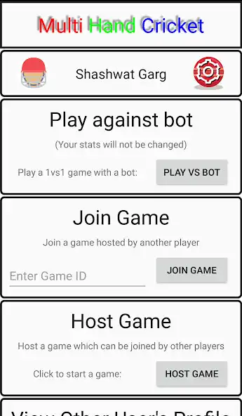 Play Multi Hand Cricket as an online game Multi Hand Cricket with UptoPlay