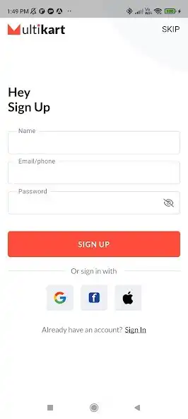 Play Multikart - Flutter UI Kit as an online game Multikart - Flutter UI Kit with UptoPlay